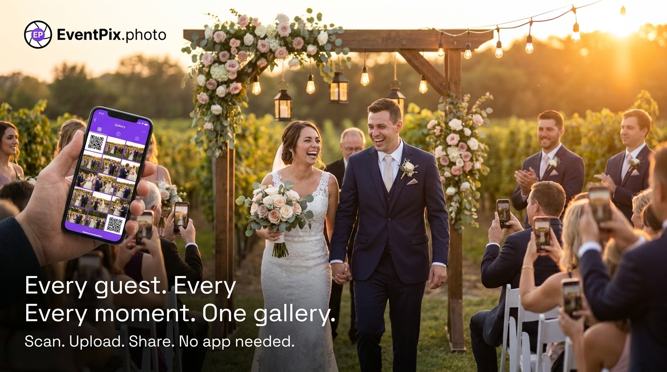 Wedding Photo Sharing That Actually Works: Scan, Upload Instantly