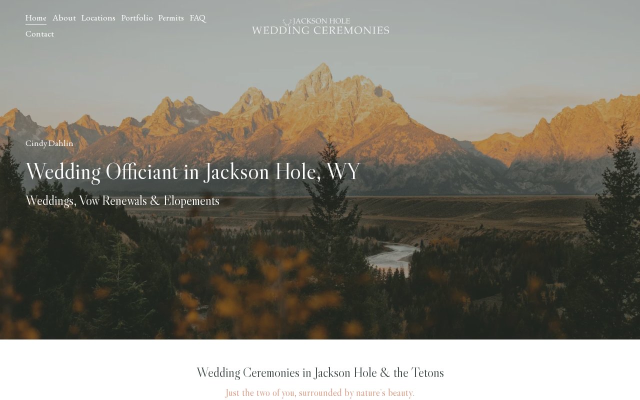 Jackson Hole Wedding Ceremonies