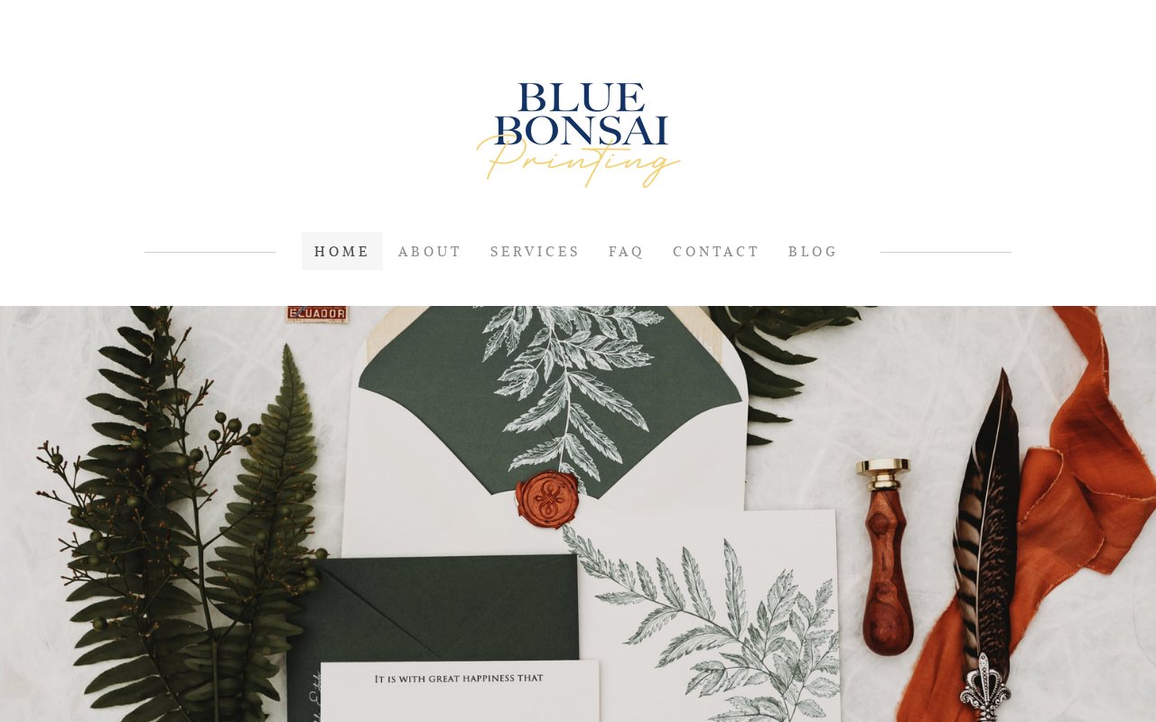 Blue Bonsai Printing
