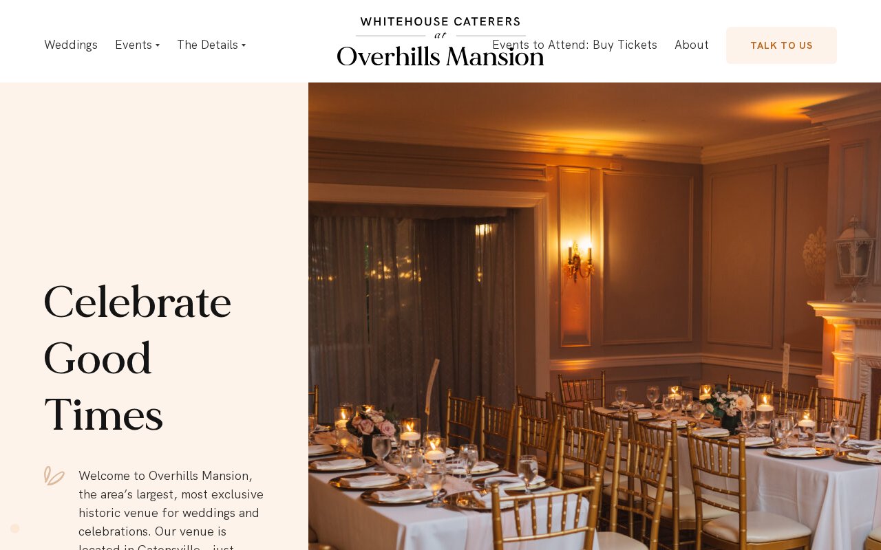 Whitehouse Caterers at Overhills Mansion