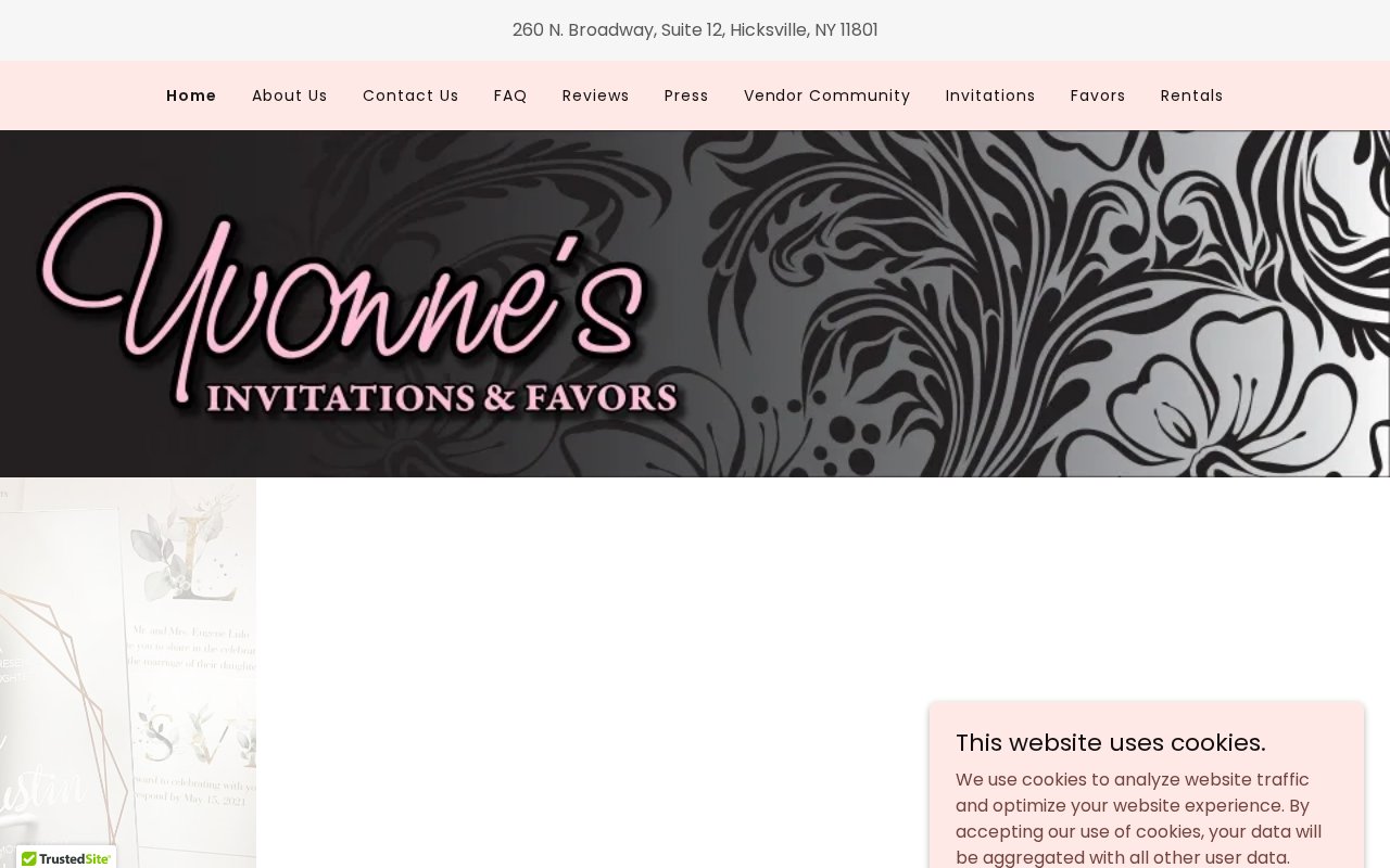 Yvonne's Invitations and Favors
